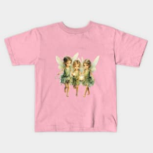 Green Fairies with Lanterns Kids T-Shirt